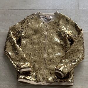 H&M Gold Sequin Kids Jacket